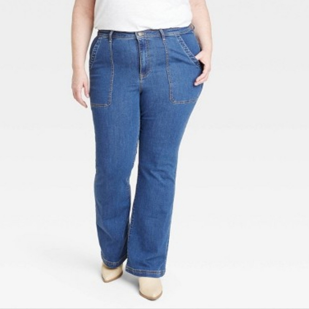 Knox Rose | The Anywhere Flare Pant | Plus Size High-rise